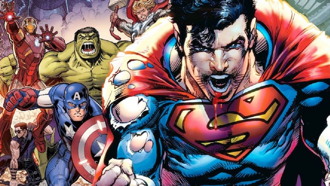 Poster de Superman e vingadores